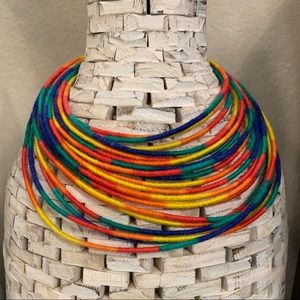 Rainbow / Pride Multistrand African Wedding Necklace